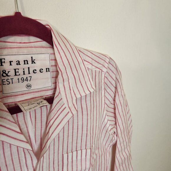 Frank and Eileen Barry Linen Stripe Button Down - Picture 7 of 10